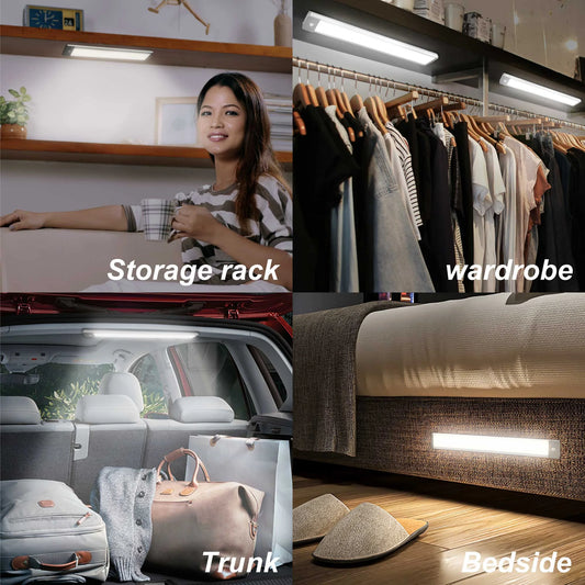 12-inch Wireless Motion Sensor Under Cabinet Light | 54 LED USB Rechargeable