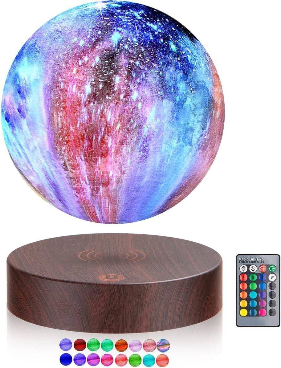 3D Levitating Moon Lamp - 16 Color LED Floating Desk Light | Unique Gift