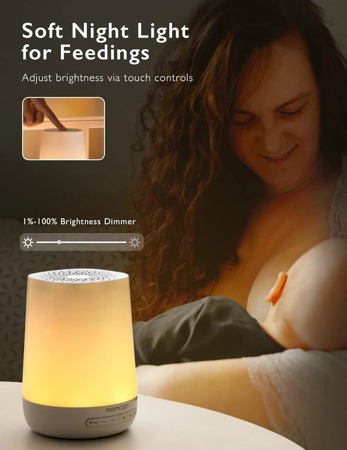 Smart Baby Sound Machine with Night Light | White Noise, App Control & Sleep Trainer