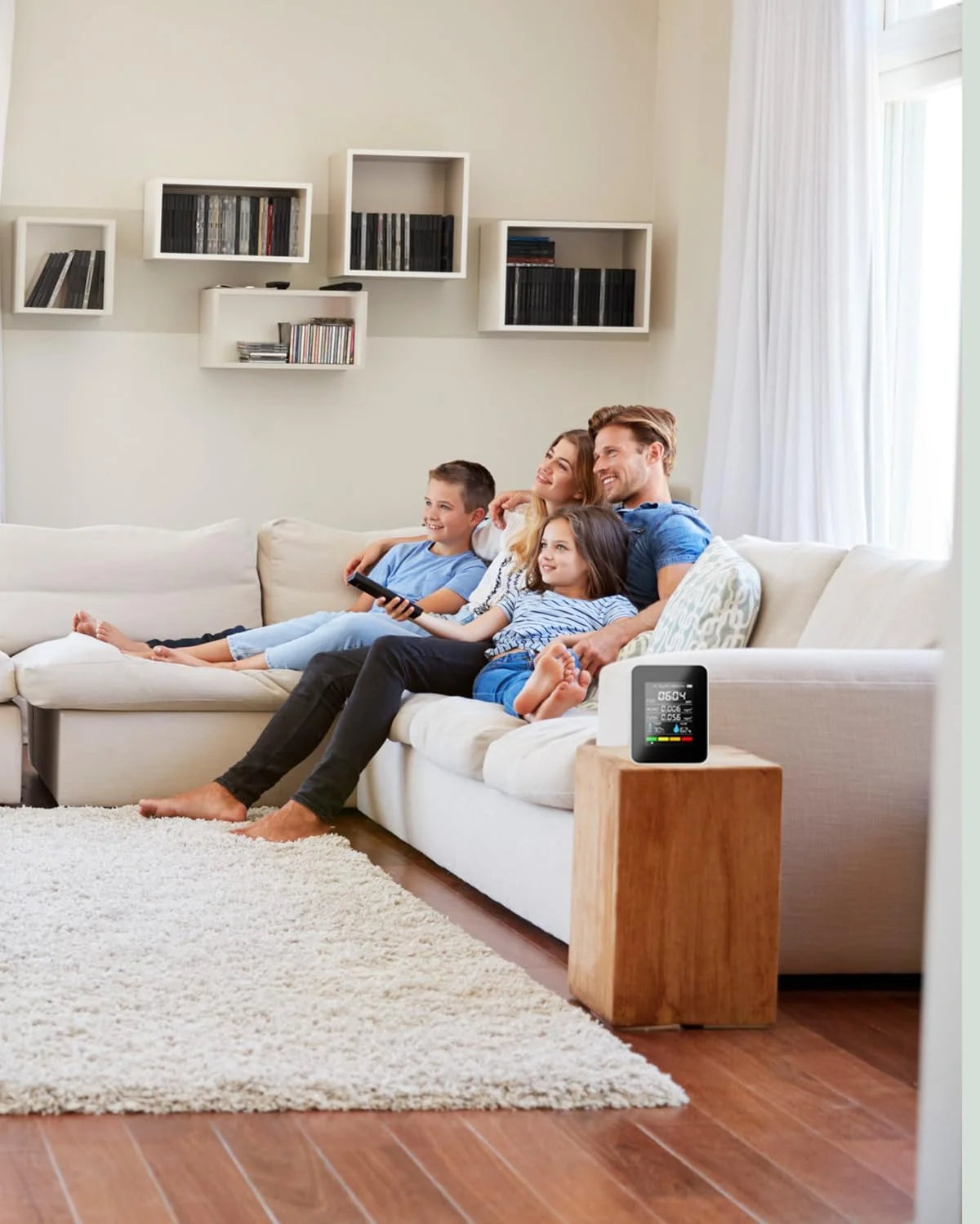 5-in-1 Indoor Air Quality Monitor | Portable CO2, TVOC, HCHO & Temp/Humidity Meter