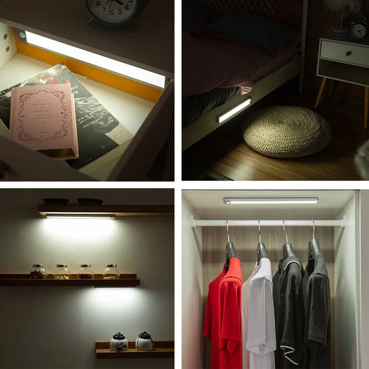 12-inch Wireless Motion Sensor Under Cabinet Light | 54 LED USB Rechargeable