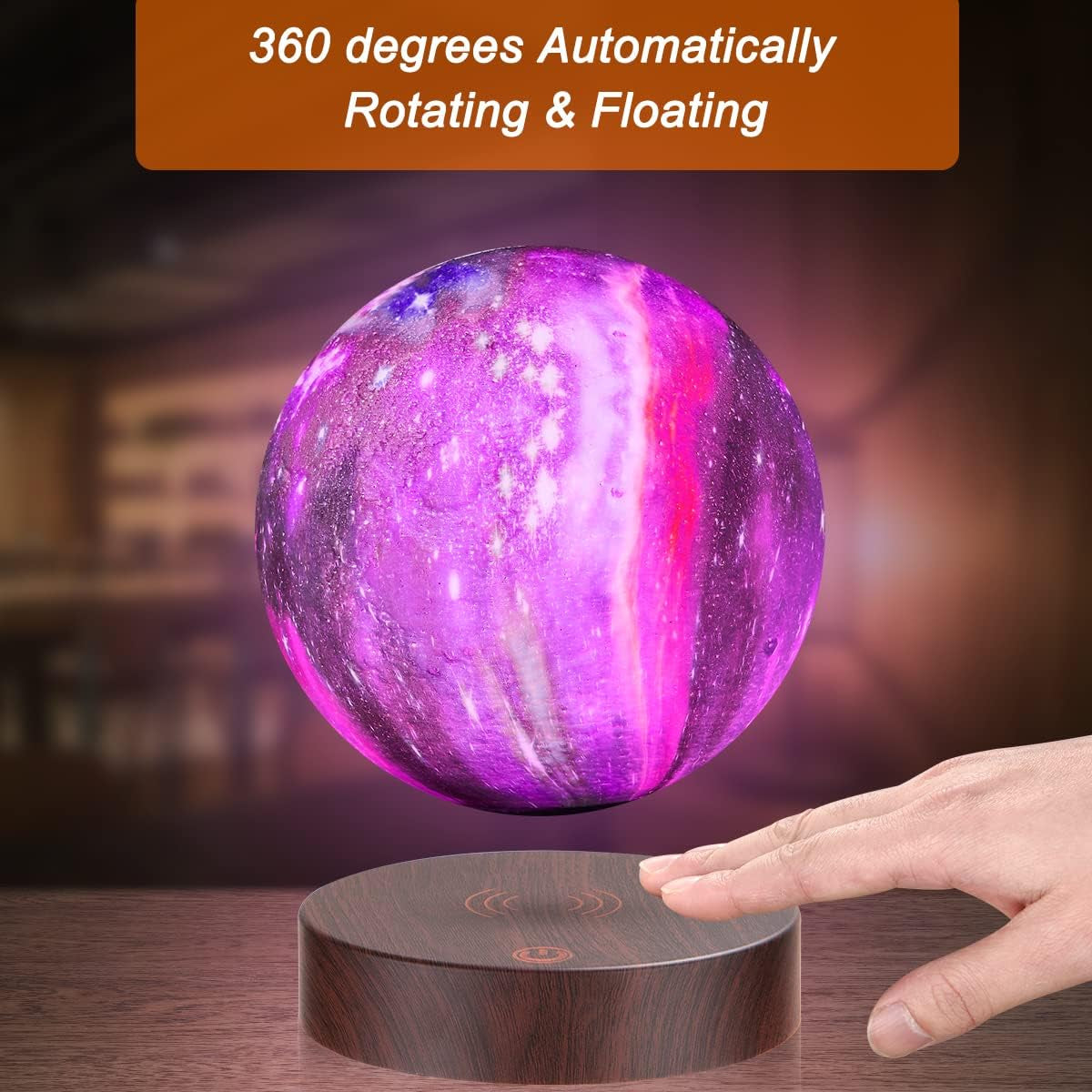 3D Levitating Moon Lamp - 16 Color LED Floating Desk Light | Unique Gift